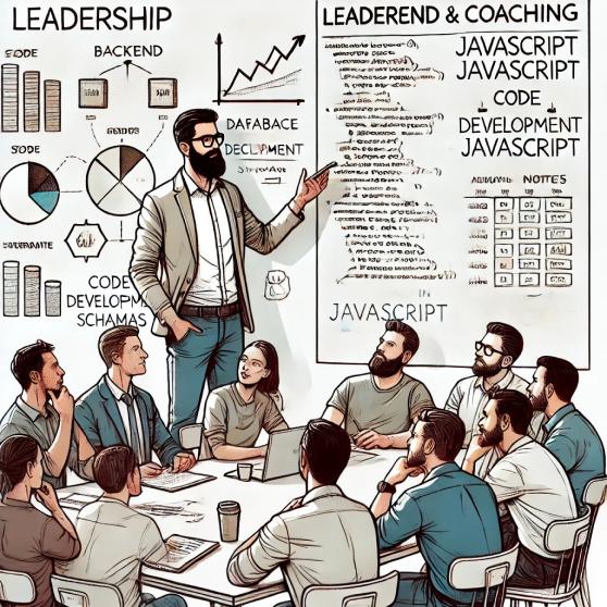 Imagem ilustrativa de um lider e seus funcionarios